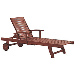 Beliani Chaise longue Bois Bois foncé TOSCANA