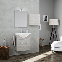 Avis Kiamami Valentina CUBE MURAL 45CM AVEC PORTE GRIS ASPECT BOIS | FACILE