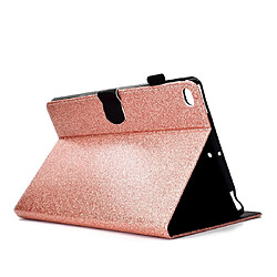 Wewoo Housse Coque Etui à rabat horizontal en cuir avec poudre de scintillement pour iPad Air / Air 2 / iPad 9.7 support et fente carte or rose pas cher