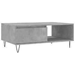 Maison Chic Table basse,Table Console Table d'appoint, Table pour salon gris béton 90x60x35 cm bois d'ingénierie -MN39882