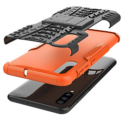 Wewoo Coque Rigide Pour Galaxy A70s Texture TPU + PC Case antichoc avec support Orange pas cher