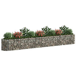 Avis Maison Chic Jardinière,Lit surélevé - Bac à fleurs - pot de fleur à gabion Fer galvanisé 400x50x50 cm -GKD26544