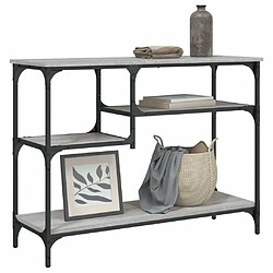 Maison Chic Table console | Meuble d'entrée | Table d'appoint avec étagères sonoma gris 100x35x75 cm -GKD77991