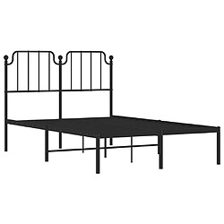 Acheter Maison Chic Cadre/structure de lit métal et tête de lit pour adulte - Lit Moderne Chambre noir 120x190 cm -MN40877