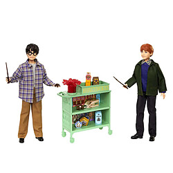 Mattel Harry Potter Poupées Articulées Harry et Ron à Bord du Poudlard avec Accessoires Multicolore