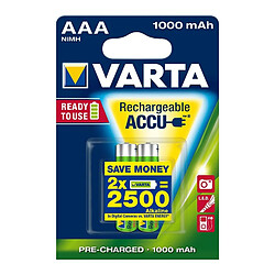 VARTA Lot de 4 piles rechargeables ACCU AAA 1000mAh