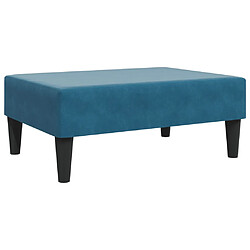 vidaXL Repose-pied bleu 77x55x31 cm velours