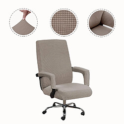 LUUCOZK 1 Pack Housse de Protection Lavable pour Chaise de Bureau Pivotante-Gris Clair-Taille XL pas cher