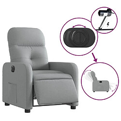 Acheter vidaXL Fauteuil inclinable électrique Gris clair Tissu