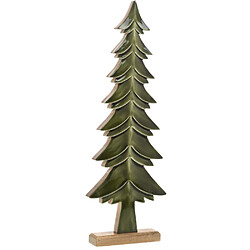 Amadeus Sapins décoratifs en bois de manguier vert (Lot de 3).