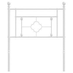 Avis Maison Chic Tête de lit moderne pour chambre - Décoration de lit métal blanc 75 cm -MN56640