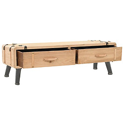 Avis Maison Chic Meuble TV scandinave - Banc TV pour salon Bois de sapin massif 120x33x35 cm -MN25146