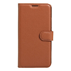 Wewoo Coque marron pour ZTE A910 Litchi Texture Horizontal Flip PU Housse en cuir avec support & Slots de cartes Portefeuille