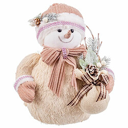 BigBuy Christmas Décorations de Noël Multicouleur Plastique Polyfoam Tissu Bonhomme de Neige 25 x 20 x 32 cm