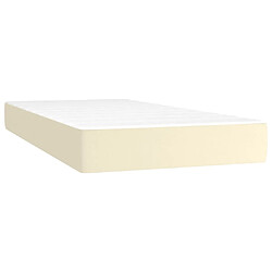 vidaXL Matelas de lit à ressorts ensachés Crème 100x200x20 cm