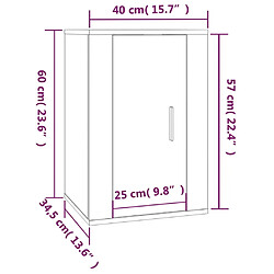 vidaXL Ensemble de meubles TV 2 pcs Blanc Bois d'ingénierie pas cher