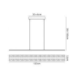 Luminaire Center Suspension LED intégré Fusion Chrome poli 1 ampoule 30cm