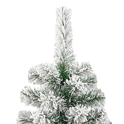 Avis vidaXL Sapin de Noël artificiel à charnières avec neige floquée 210 cm