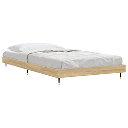 Avis vidaXL Cadre de lit sans matelas chêne sonoma 90x190 cm