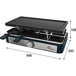 Avis Appareil a raclette rectangulaire - LITTLE BALANCE - Maxi Grill & Cheese - 1400 W - 8 personnes - Meuuh / design poivre