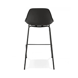 Kokoon Design Tabouret de bar design ESCAL MINI BLACK 41,5x42x86,5 cm pas cher