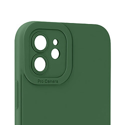 Avizar Coque pour iPhone 12 Silicone Mat Protection Caméra Vert