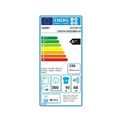 Sèche-linge à condensation 10kg CANDY 60cm, CSOEH10A2TREX-47