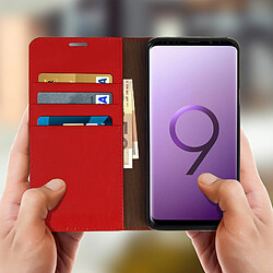 Avis Avizar Etui Samsung Galaxy S9 Plus Housse Cuir Portefeuille Fonction Support - Rouge