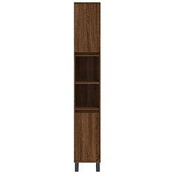 Maison Chic Armoire de bain,Meuble de rangement de salle de bain,Meuble haut chêne marron 30x30x190 cm bois d'ingénierie -GKD149384 pas cher