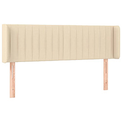 Maison Chic Tête de lit scandinave avec oreilles,meuble de chambre Crème 147x16x78/88 cm Tissu -MN44160