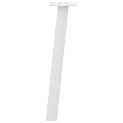 Avis vidaXL Pieds de table basse 4 pcs blanc 30 cm acier