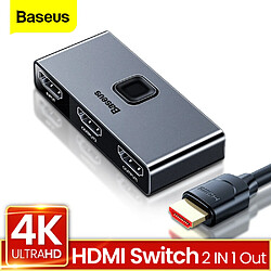 Universal 4K HDMI Splitter Commutateur HDMI 2.0 bidirectionnel 1x2 amplificateur; 2x1 adaptateur 2 dans 1 convertisseur de sortie Commutateur HDMI