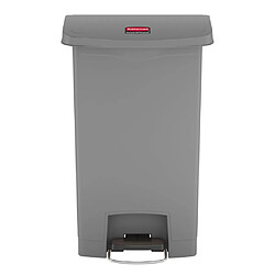 Rubbermaid Poubelle à pédale Slim Jim 50 L Gris