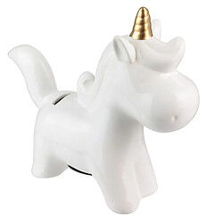 The Home Deco Factory Tirelire enfant Licorne - Blanc