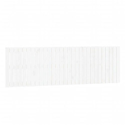 Maison Chic Tête de lit scandinave pour lit adulte,Meuble de chambre murale Blanc 185x3x60 cm Bois massif de pin -MN33772