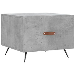 vidaXL Table basse gris béton 50x50x40 cm bois d'ingénierie