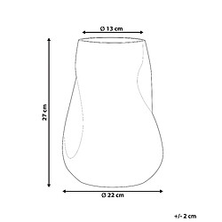 Avis Beliani Vase à fleurs IMEROS Verre 27 cm Marron doré