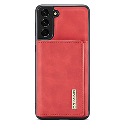 Etui en PU DG.MING prend en charge le chargement sans fil, détachable 2 en 1, magnétique rouge pour votre Samsung Galaxy S22 5G