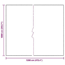 vidaXL Bâche transparente avec œillets 10x12 m polyéthylène pas cher