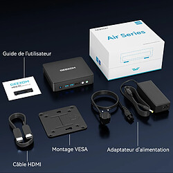 GEEKOM Mini PC Air12 Lite - Intel Alder Lake N100 - Intel UHD - RAM 8Go - SSD 256Go - Windows 11 Pro pas cher