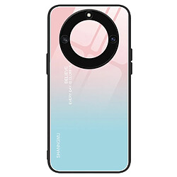 Coque en TPU anti-rayures, anti-choc, anti-décoloration pour votre Honor X40 5G - dégradé rose bleu