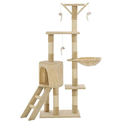 Avis Arbre à chat avec griffoirs,niche pour chat en sisal 138 cm Beige -MN69787