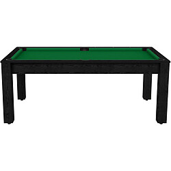 De Faugeres Billard convertible table 8 personnes Arizona (plateau et accessoires en option) Noir boisé , Vert (plateau)