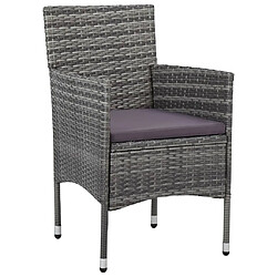 Acheter Salle à manger de jardin 7 pcs,Table et chaise à dîner Résine tressée Gris -MN68818