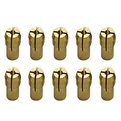 Wewoo 11 PCS Écrou de serrage en cuivre à trois griffes pour raccords broyeur électrique diameter Diamètre d'alésage: 1.6mm