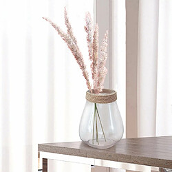 The Home Deco Factory Vase en verre avec cordage 25 cm.