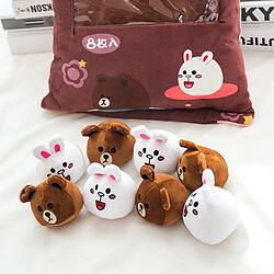 Avis Universal 8pcs/lot mignon animal sac conique marron peluche poupée remplie lapin bonbon pudding coussin/oreiller enfant/fille cadeau d'anniversaire | oreiller de luxe