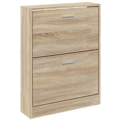 Avis vidaXL Armoire à chaussures Chêne 59x17x81 cm Bois d'ingénierie