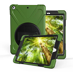 Wewoo Coque Pour iPad Pro10.5 / Air 10.5 2019 Rotation à 360 degrés PC + étui de protection en silicone avec support et dragonne vert armée