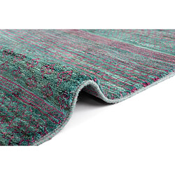 Vidal Tapis de laine 160x94 vert Juma pas cher